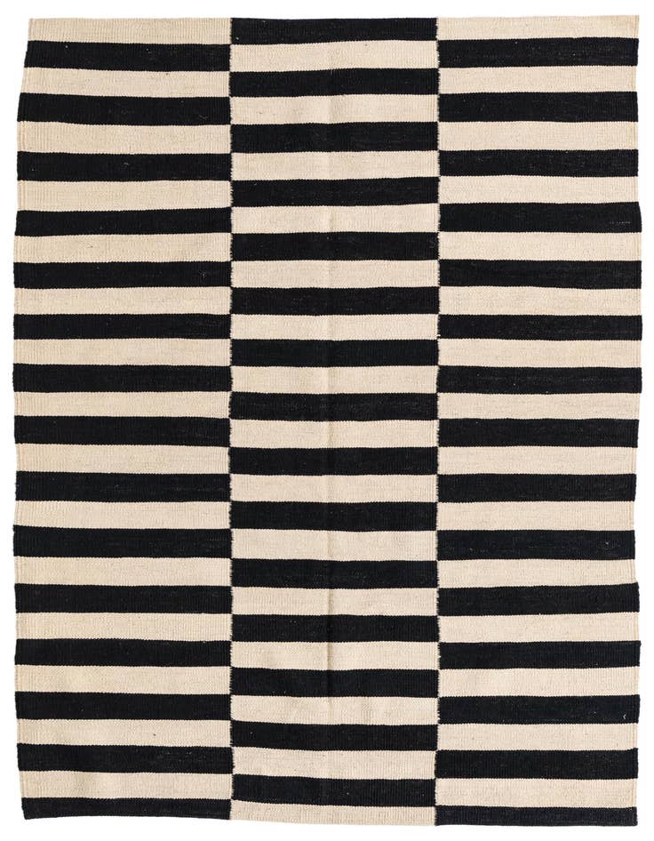 Detail image of 4' 3 x 6' Hand Woven Kilim Modern Wool Rug