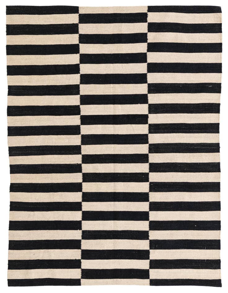 Detail image of 4' x 5' 6 Hand Woven Kilim Modern Wool Rug