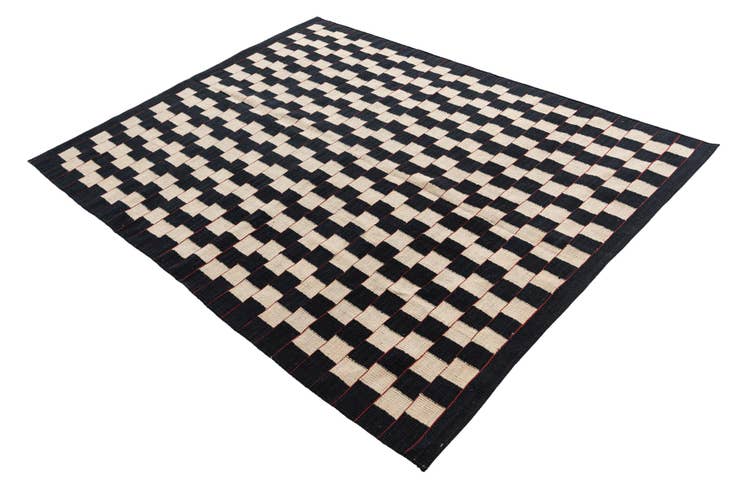 Detail image of 5' x 6' 3 Hand Woven Kilim Modern Wool Rug