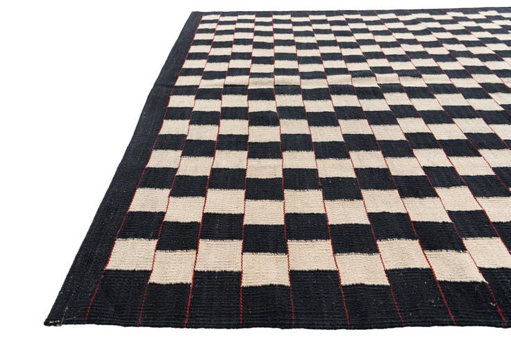 Detail image of 5' x 6' 3 Hand Woven Kilim Modern Wool Rug