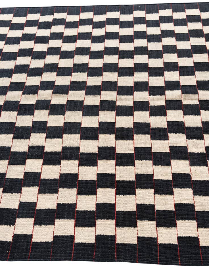 Detail image of 5' x 6' 3  Hand Woven Kilim Modern Wool Rug