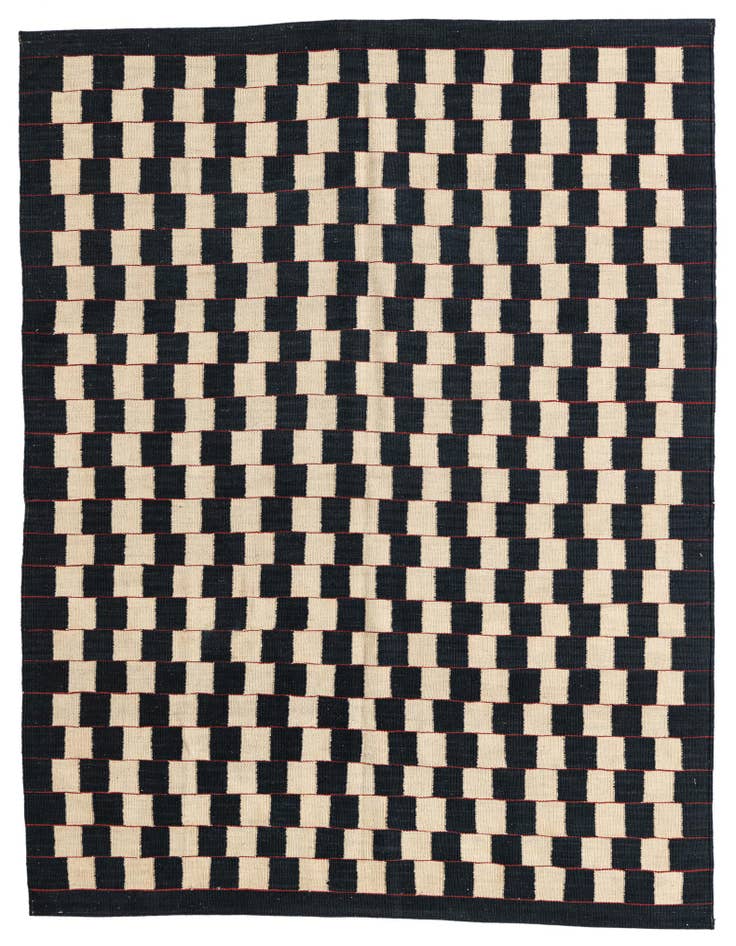 Detail image of 5' x 6' 3 Hand Woven Kilim Modern Wool Rug
