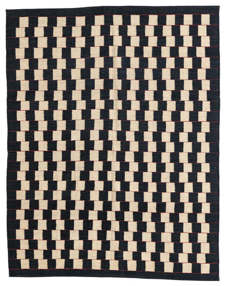 5' x 6' 3 Hand Woven Kilim Modern Wool Rug