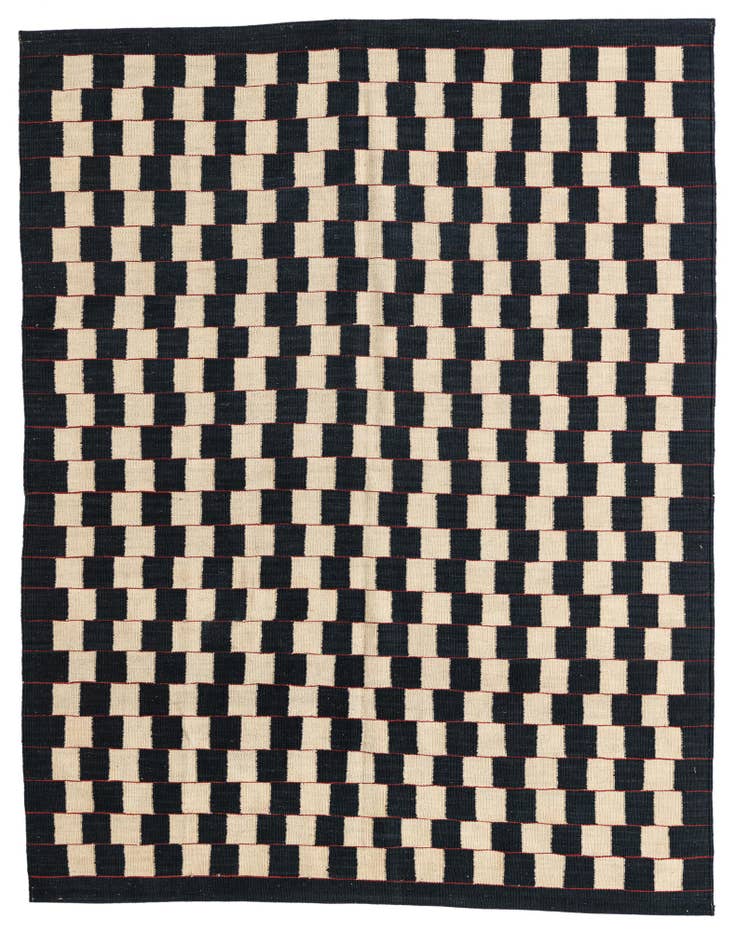 Detail image of 5' x 6' 3 Hand Woven Kilim Modern Wool Rug