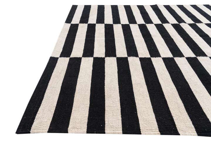 4' 2 x 5' 10 Hand Woven Kilim Modern Wool Rug