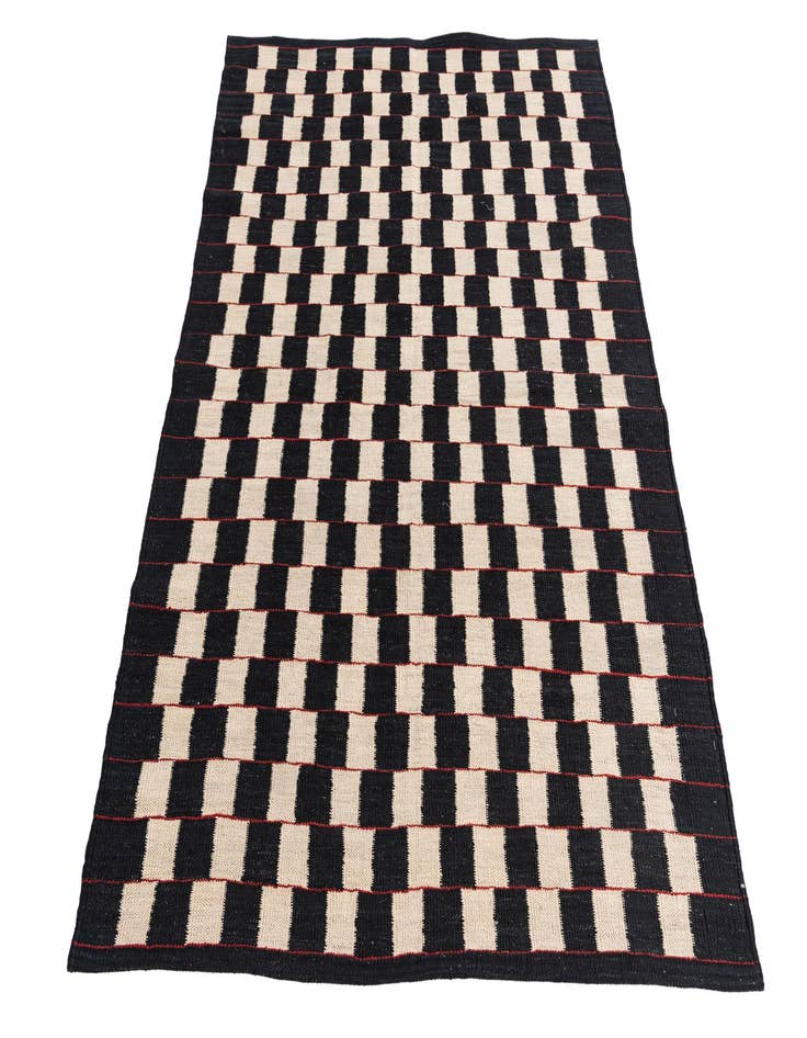 Detail image of 4' 3 x 5' 7  Hand Woven Kilim Modern Wool Rug