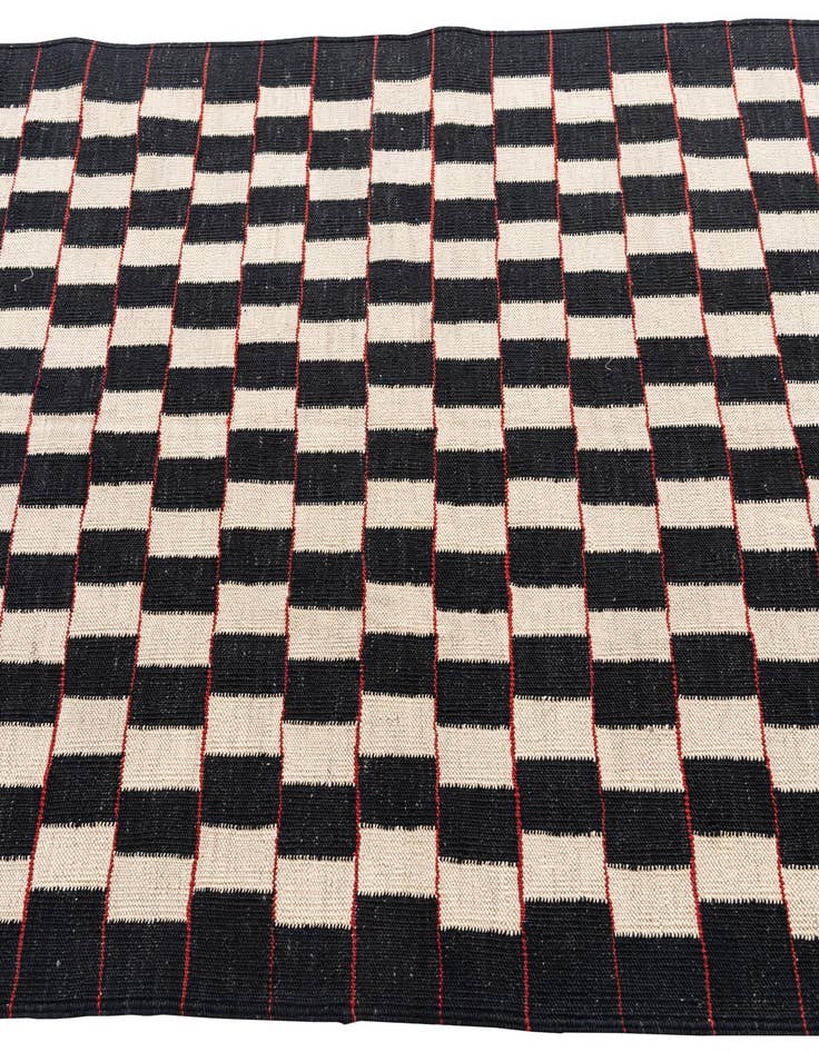 Detail image of 4' 3 x 5' 7  Hand Woven Kilim Modern Wool Rug