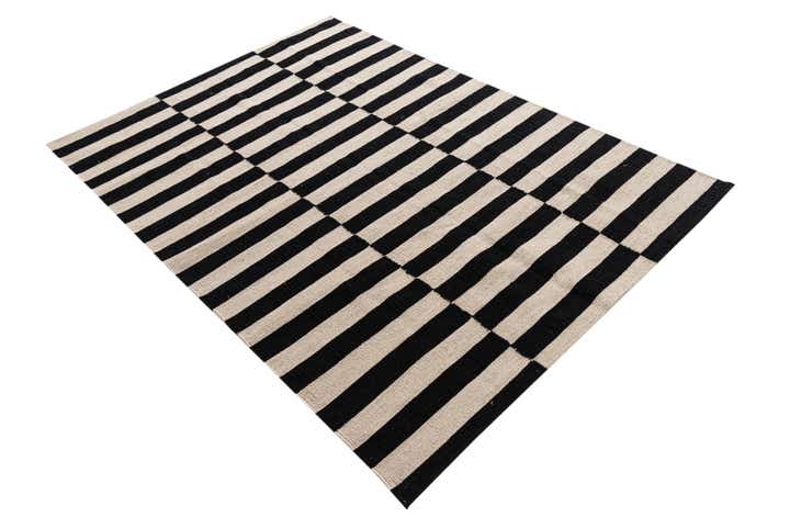 4' 3 x 5' 10 Hand Woven Kilim Modern Wool Rug