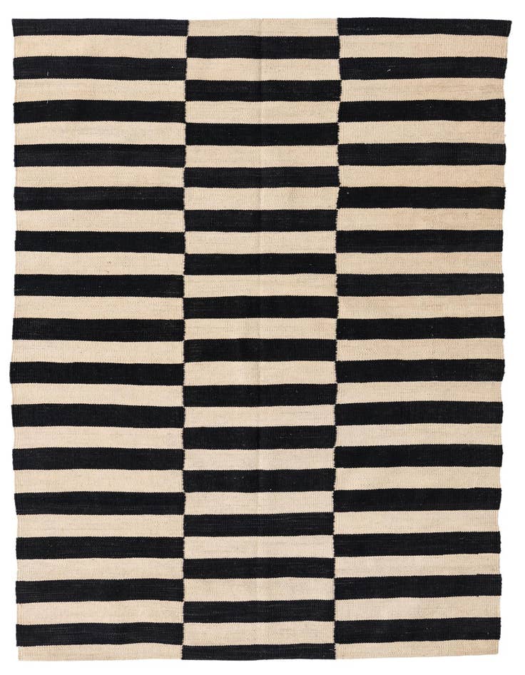 Detail image of 4' 2 x 6' Hand Woven Kilim Modern Wool Rug