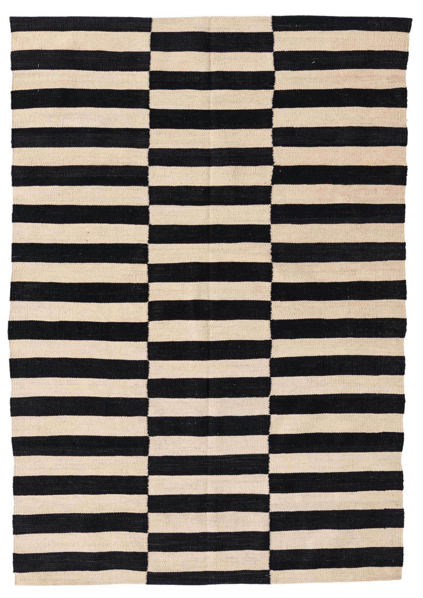 4' 2 x 6' Hand Woven Kilim Modern Wool Rug