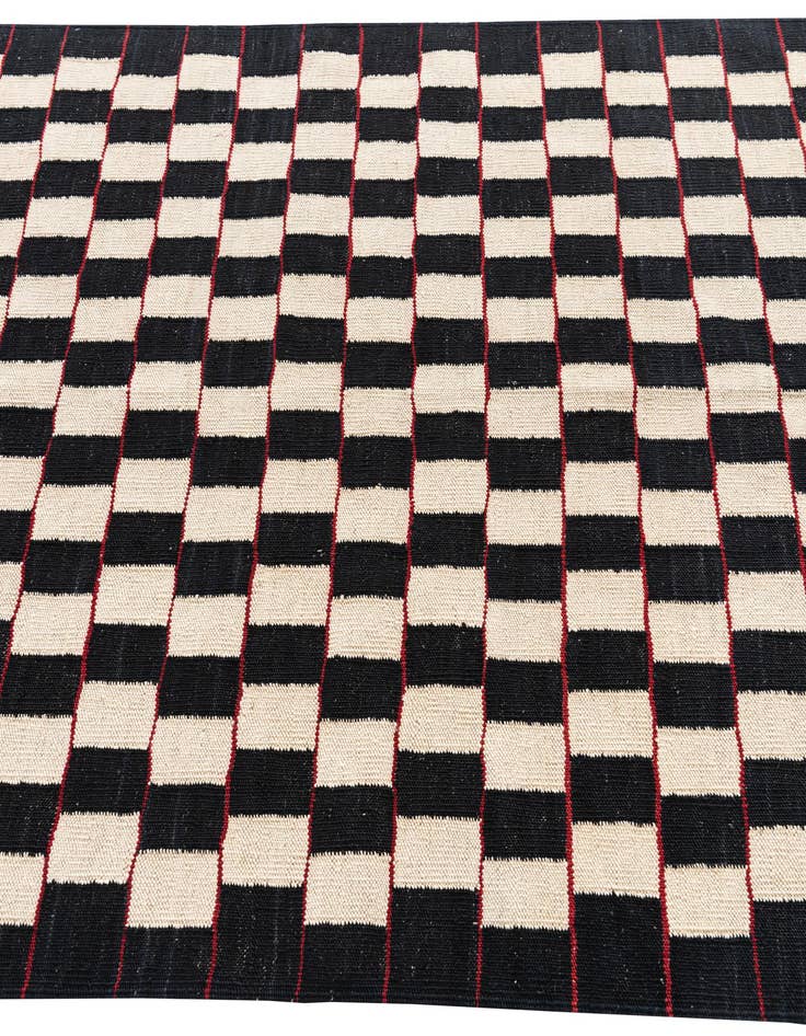 Detail image of 4' 2 x 5' 9  Hand Woven Kilim Modern Wool Rug
