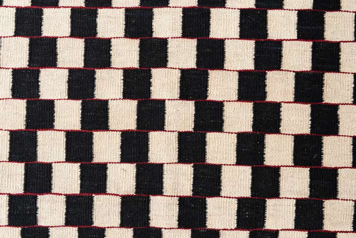 4' 2 x 5' 9 Hand Woven Kilim Modern Wool Rug