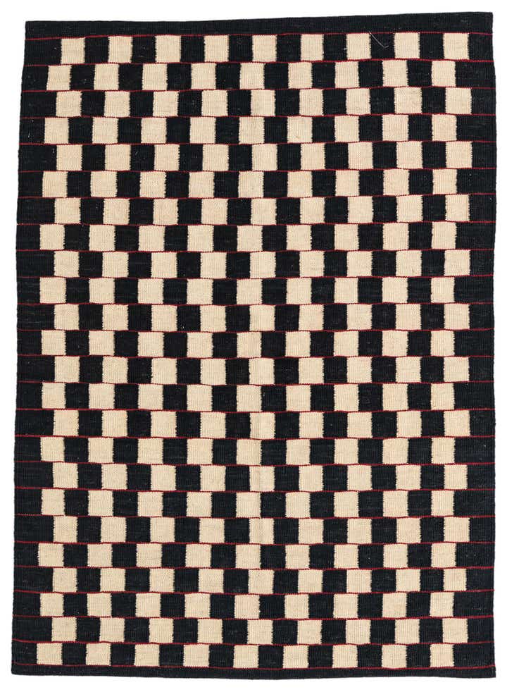 4' 2 x 5' 9 Hand Woven Kilim Modern Wool Rug