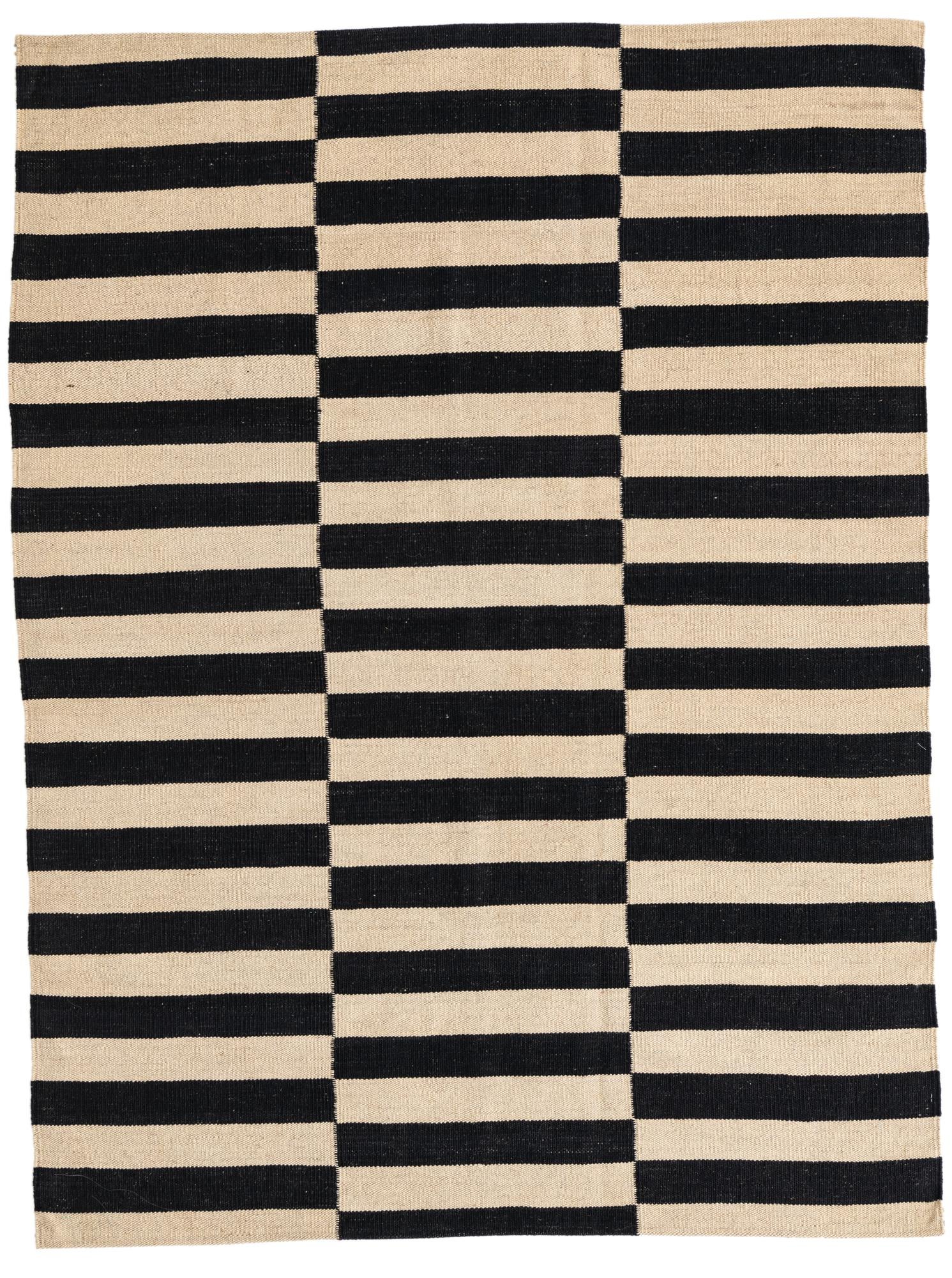 4' 3 x 5' 8 Hand Woven Kilim Modern Wool Rug