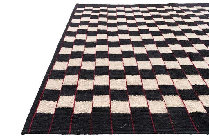 4' 4 x 5' 8 Hand Woven Kilim Modern Wool Rug