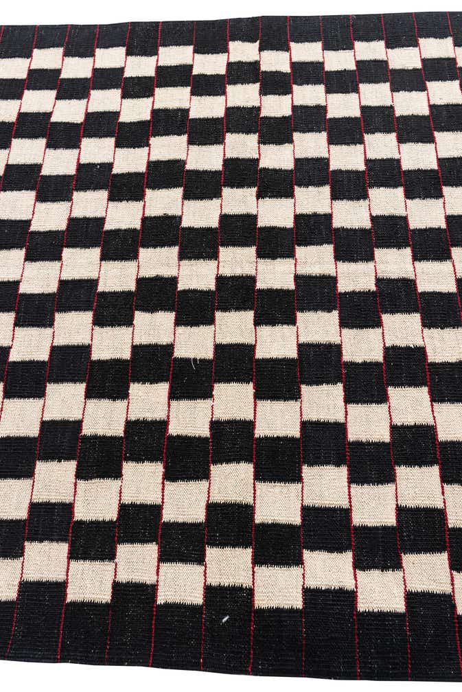 4' 4 x 5' 8 Hand Woven Kilim Modern Wool Rug