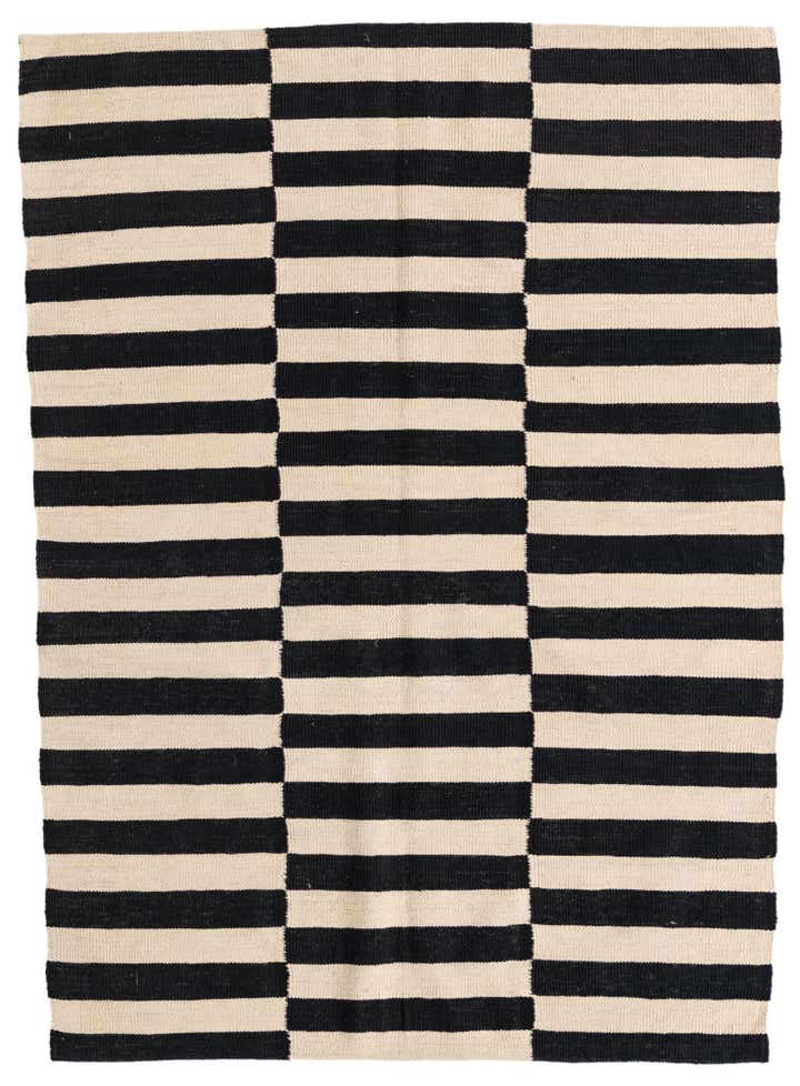 4' 3 x 5' 10 Hand Woven Kilim Modern Wool Rug