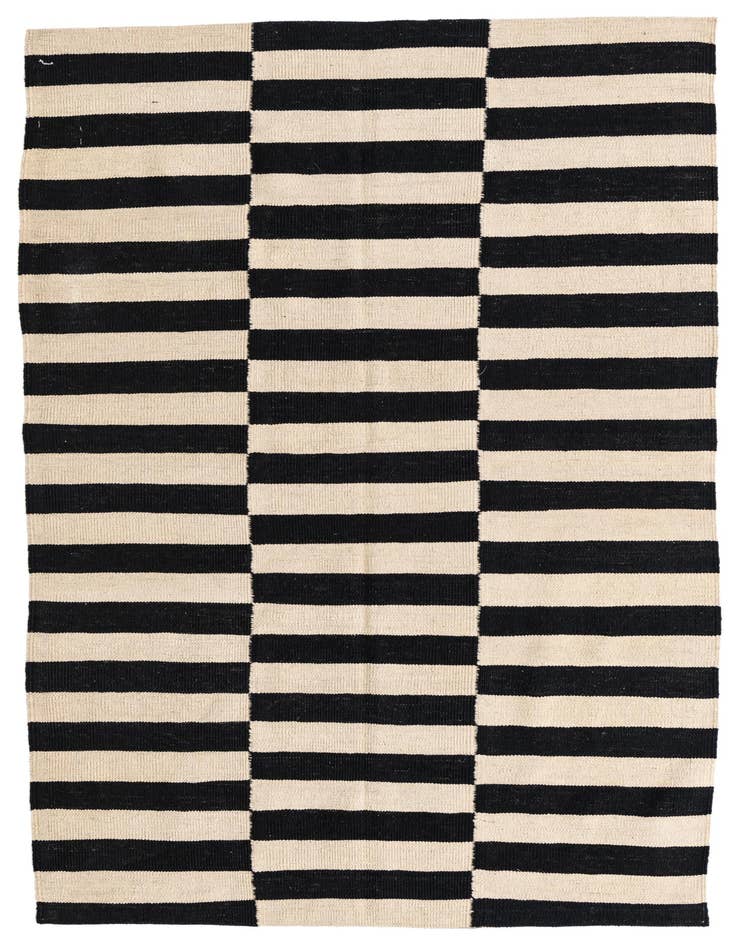 Detail image of 4' 3 x 6' Hand Woven Kilim Modern Wool Rug