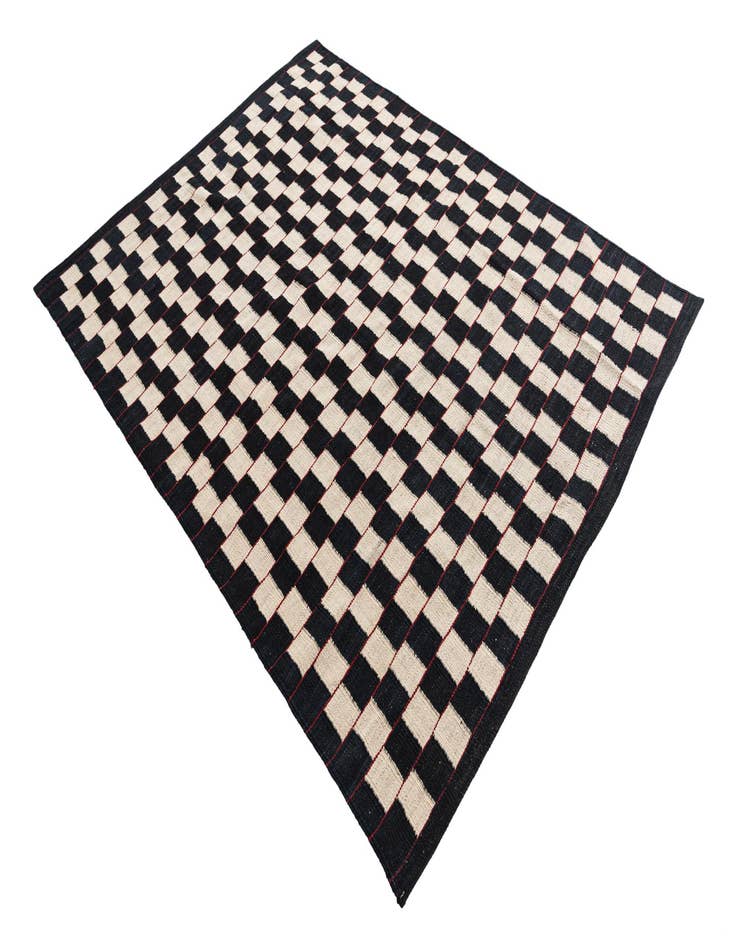 Detail image of 4' 10 x 6' 4  Hand Woven Kilim Modern Wool Rug