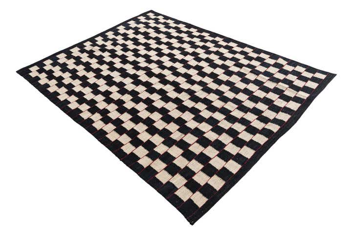 4' 10 x 6' 4 Hand Woven Kilim Modern Wool Rug