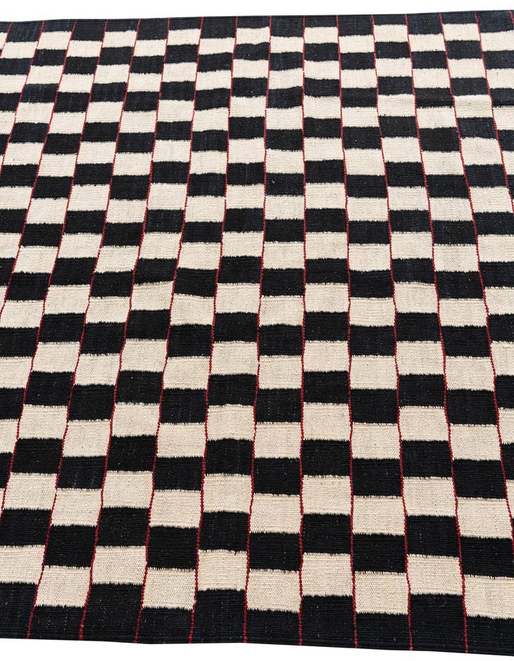Detail image of 4' 10 x 6' 4  Hand Woven Kilim Modern Wool Rug