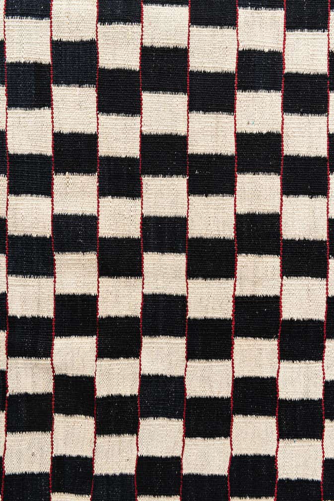 4' 10 x 6' 4 Hand Woven Kilim Modern Wool Rug