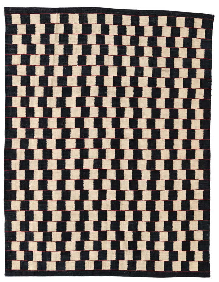4' 10 x 6' 4 Hand Woven Kilim Modern Wool Rug