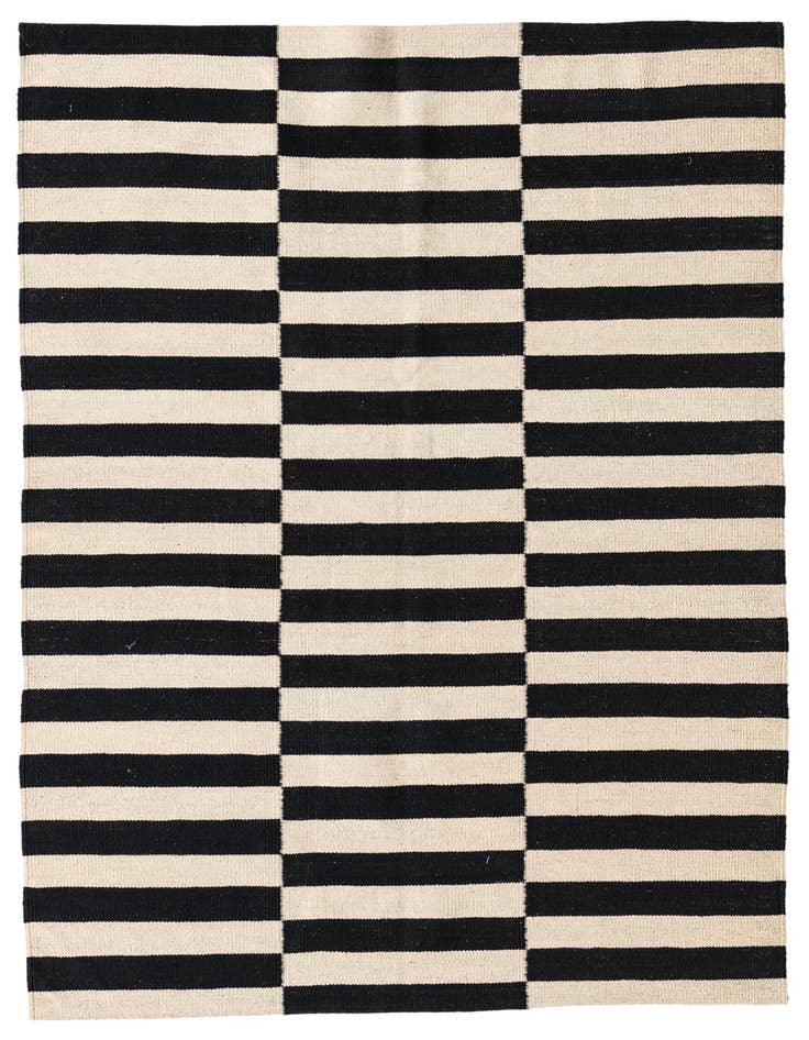 Detail image of 4' 2 x 6' Hand Woven Kilim Modern Wool Rug