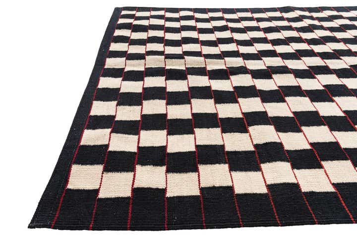 4' 1 x 5' 10 Hand Woven Kilim Modern Wool Rug