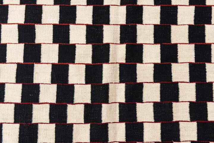4' 1 x 5' 10 Hand Woven Kilim Modern Wool Rug