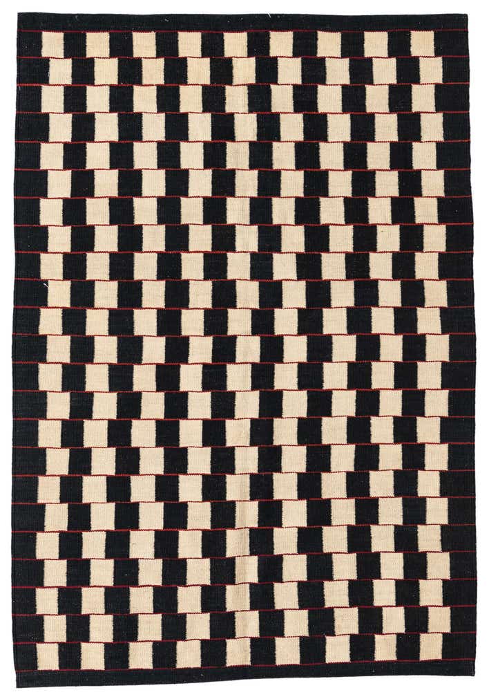 4' 1 x 5' 10 Hand Woven Kilim Modern Wool Rug