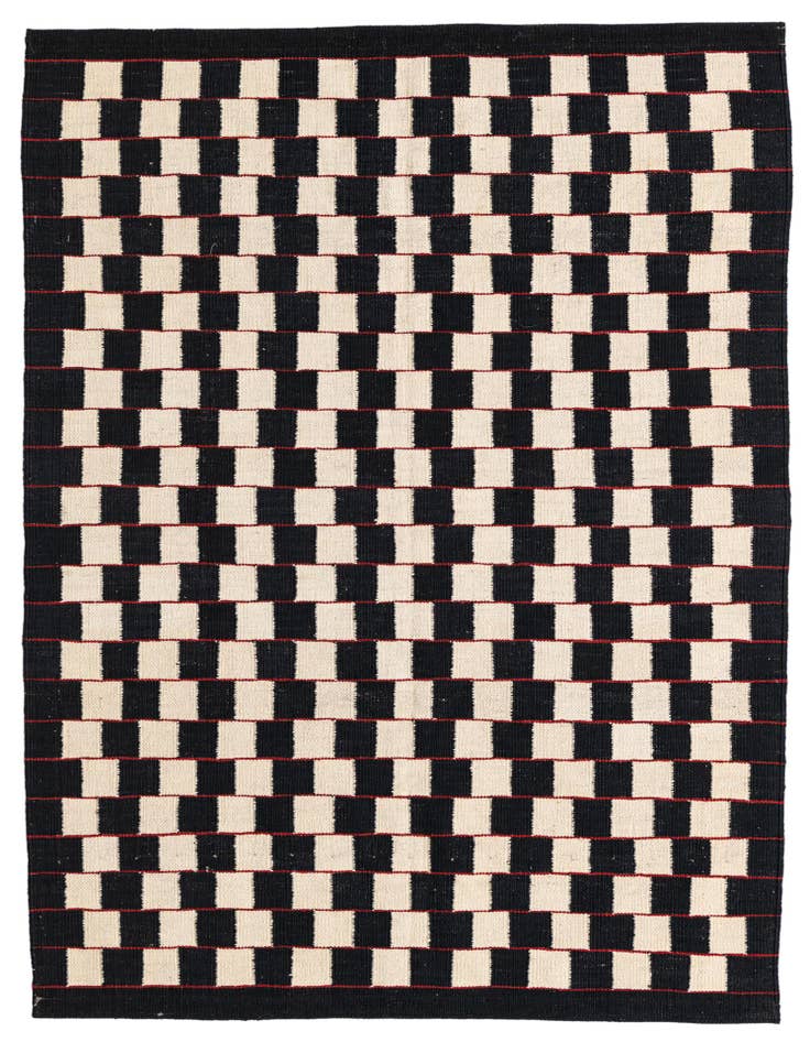 Detail image of 4' 5 x 6' Hand Woven Kilim Modern Wool Rug