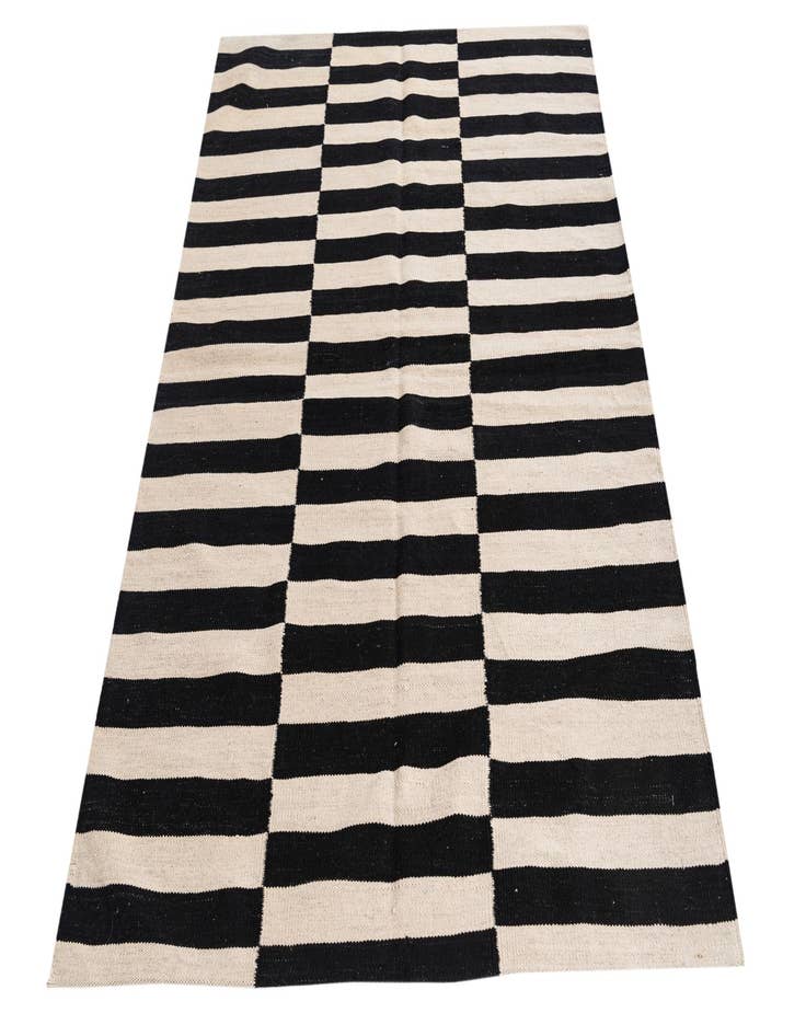 Detail image of 4' x 5' 8  Hand Woven Kilim Modern Wool Rug