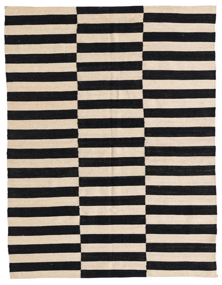 Detail image of 4' x 5' 9 Hand Woven Kilim Modern Wool Rug