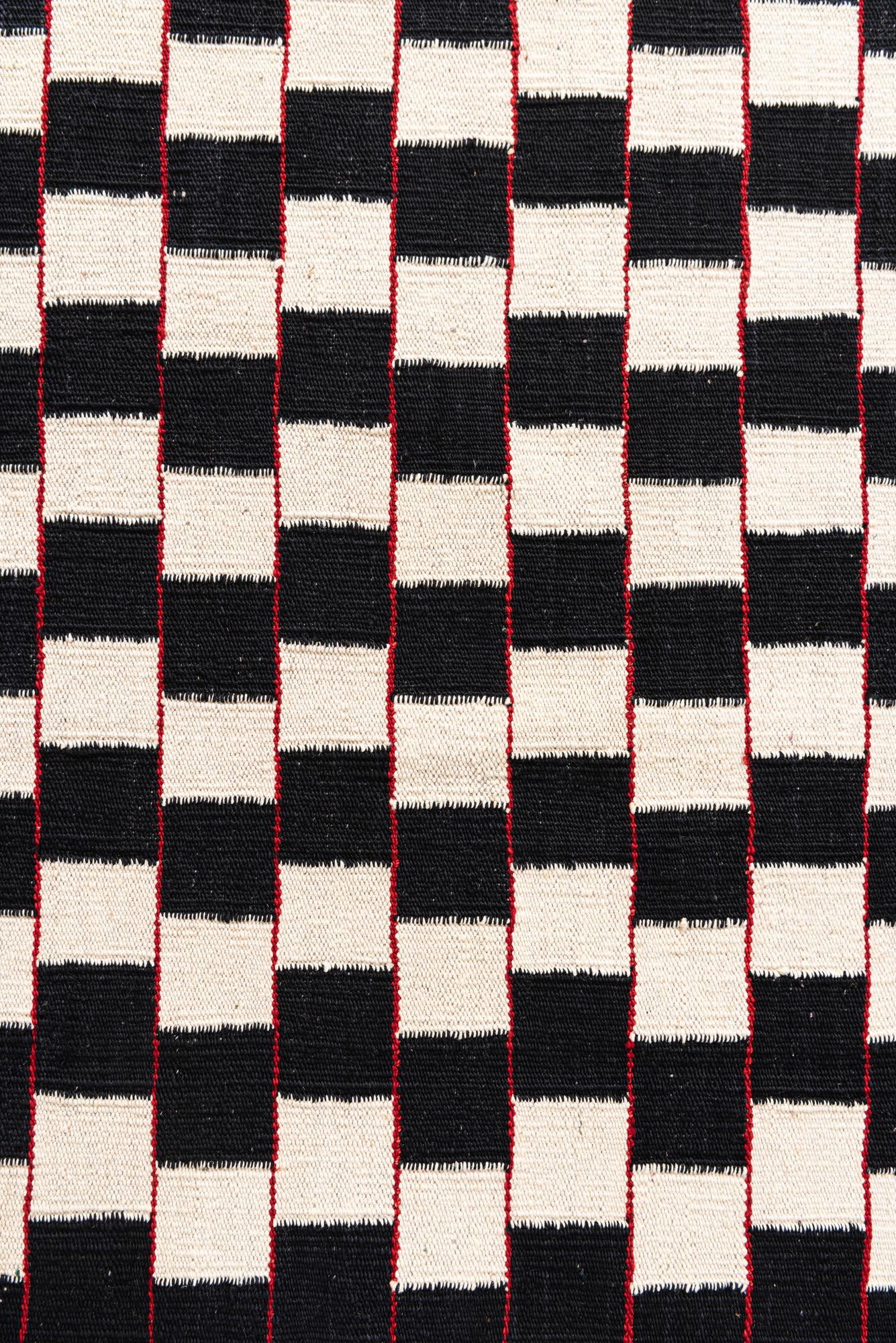 4' 5 x 5' 10 Hand Woven Kilim Modern Wool Rug