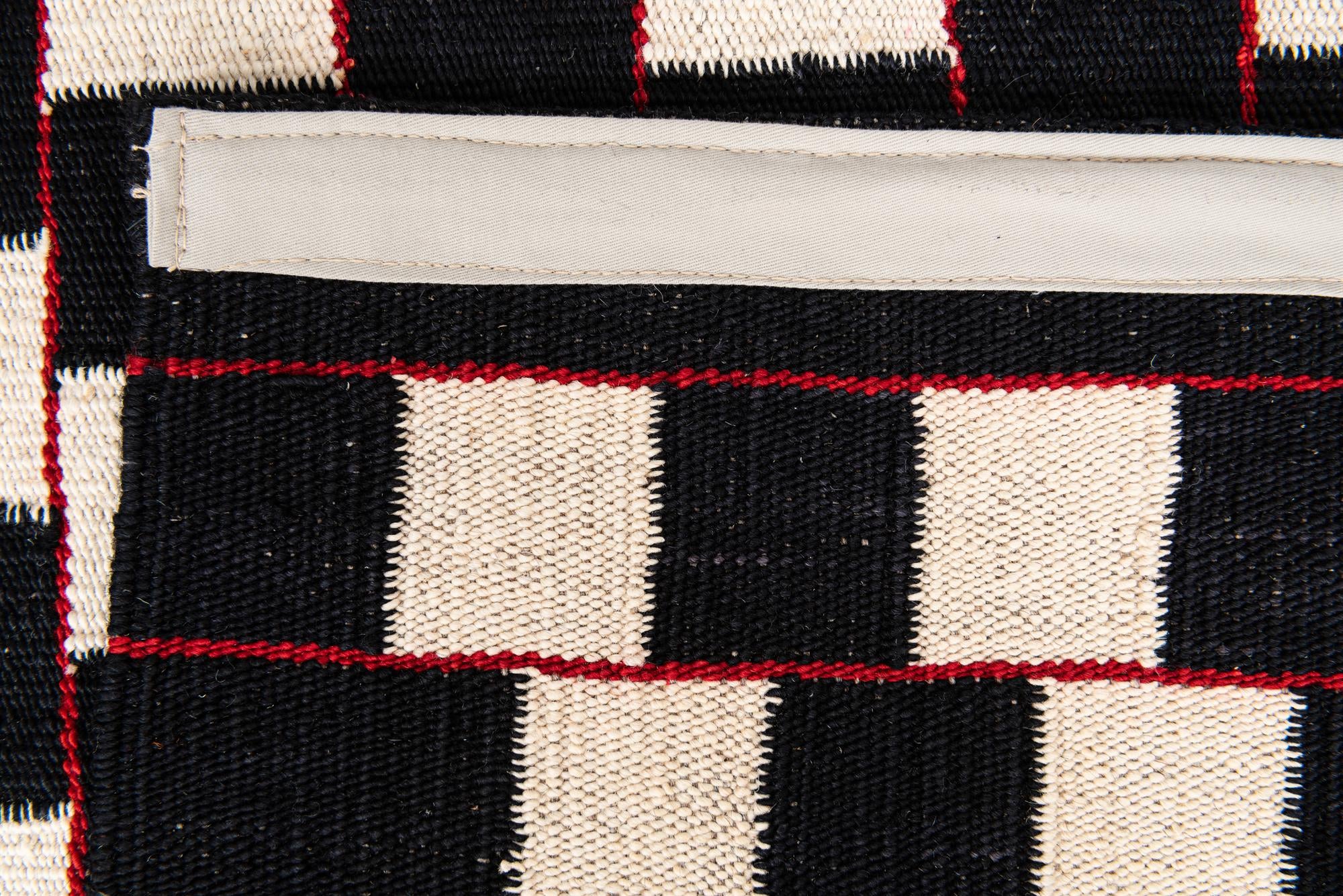4' 5 x 5' 10 Hand Woven Kilim Modern Wool Rug