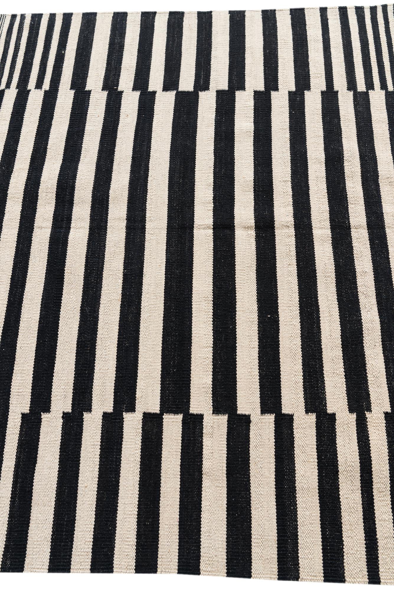 4' 2 x 5' 10 Hand Woven Kilim Modern Wool Rug