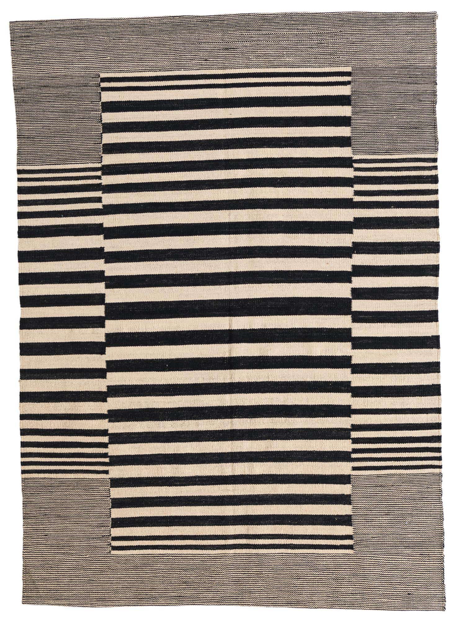 4' 2 x 5' 10 Hand Woven Kilim Modern Wool Rug