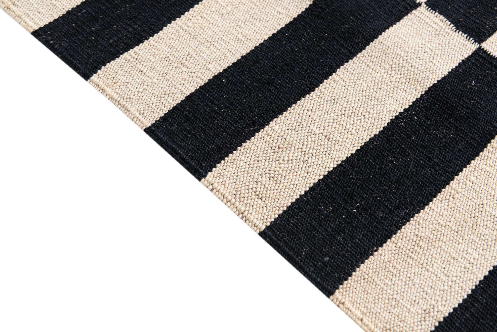 2' 8 x 4' Hand Woven Kilim Modern Wool Rug