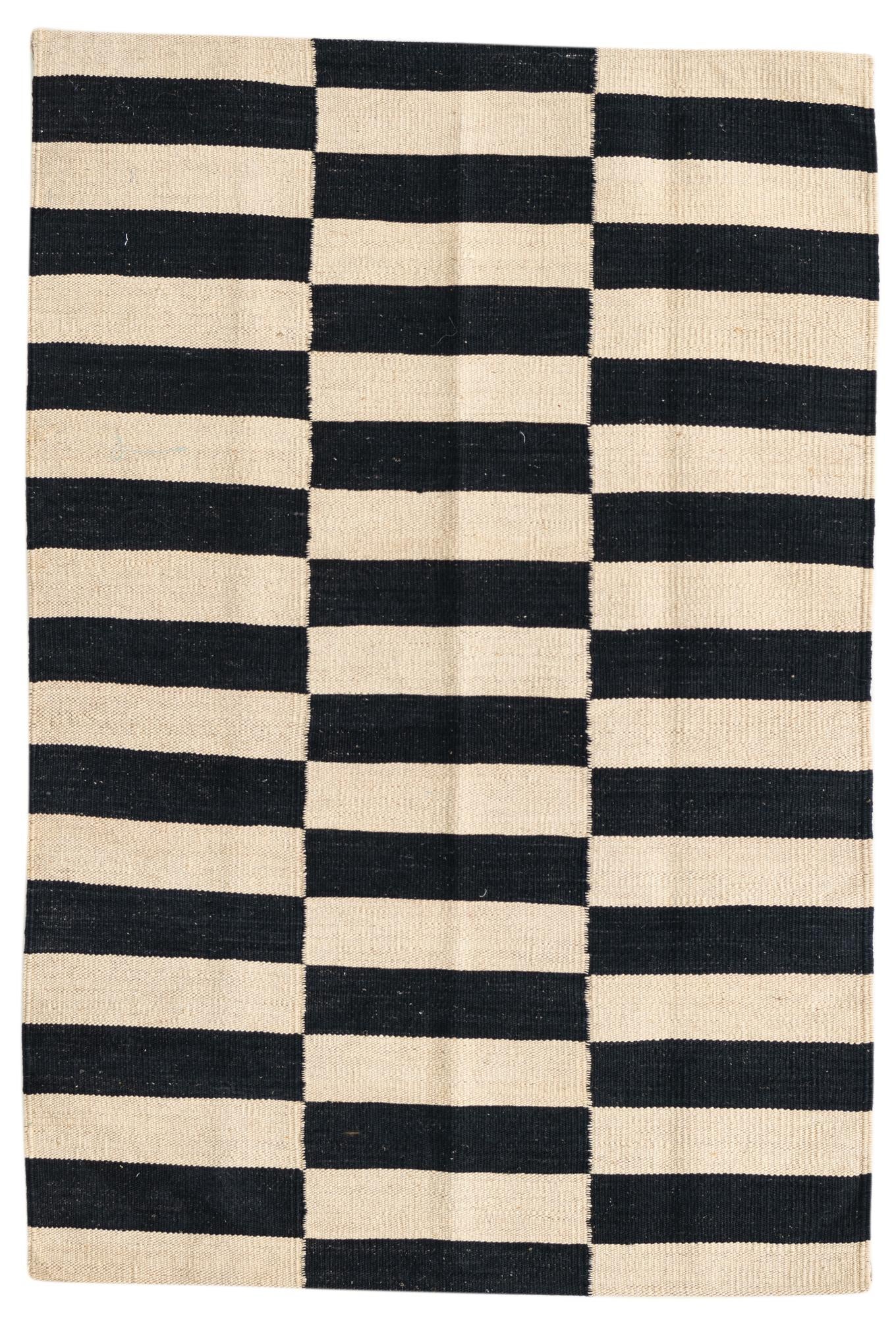 2' 8 x 4' Hand Woven Kilim Modern Wool Rug