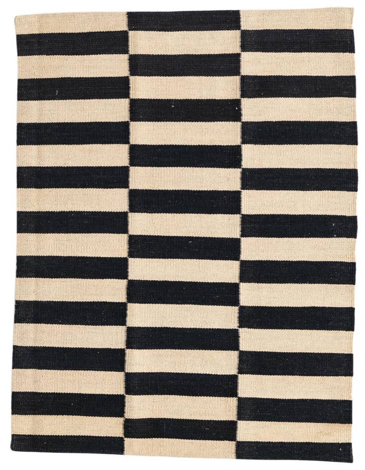 Detail image of 2' 7 x 4' Hand Woven Kilim Modern Wool Rug