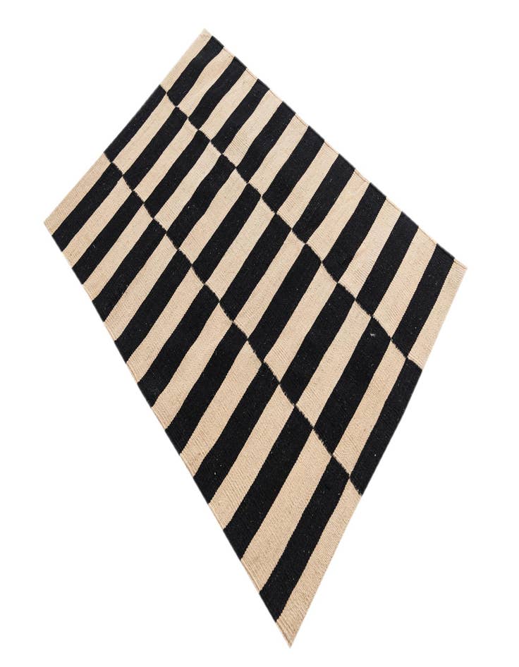 Detail image of 2' 7 x 4'  Hand Woven Kilim Modern Wool Rug