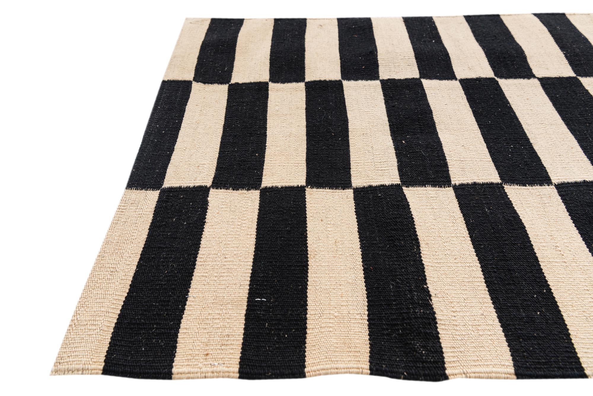 80cm x 120cm Tejido a mano Kilim Modern Alfombra Lana