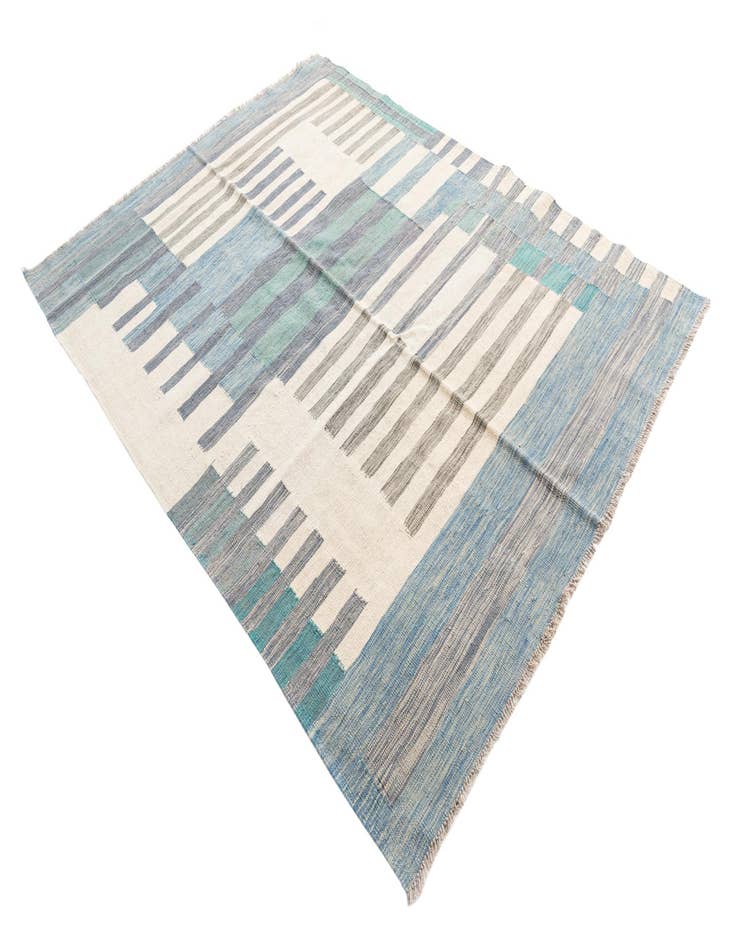 Detail image of 5' 10 x 7' 10  Hand Woven Kilim Modern Wool Rug