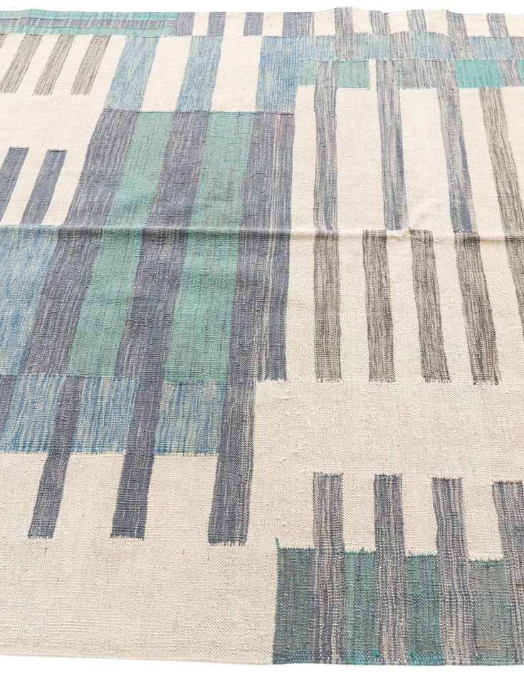 Detail image of 5' 10 x 7' 10  Hand Woven Kilim Modern Wool Rug