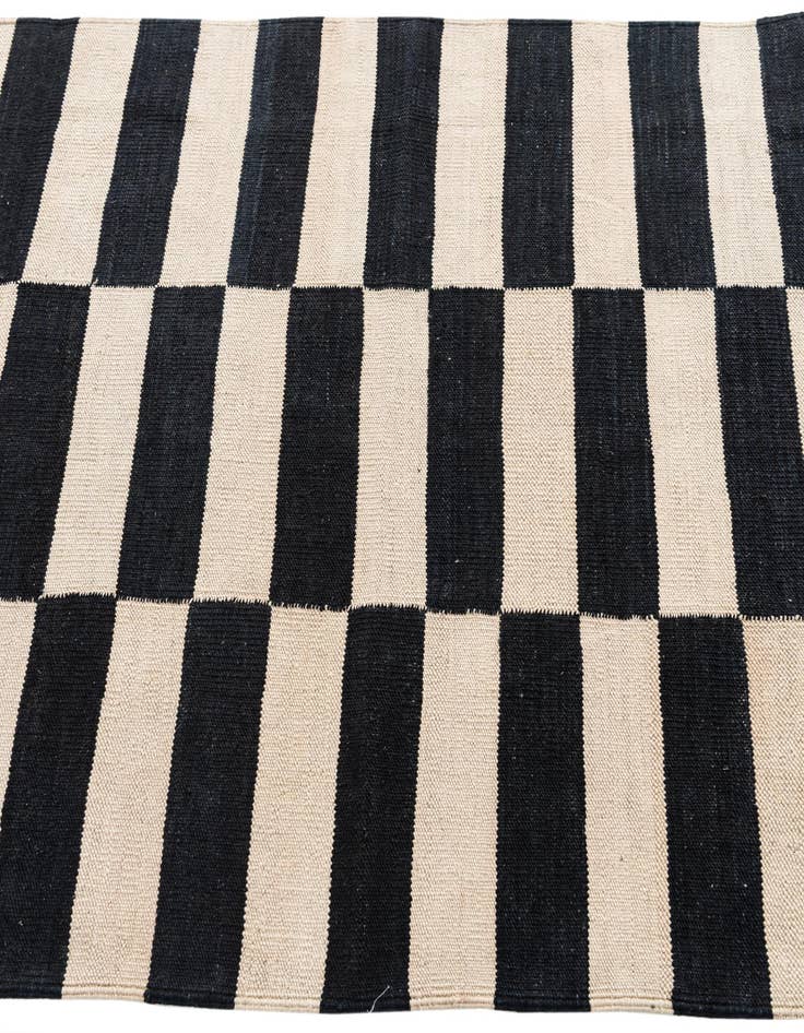 Detail image of 3' 5 x 4' 9  Hand Woven Kilim Modern Wool Rug