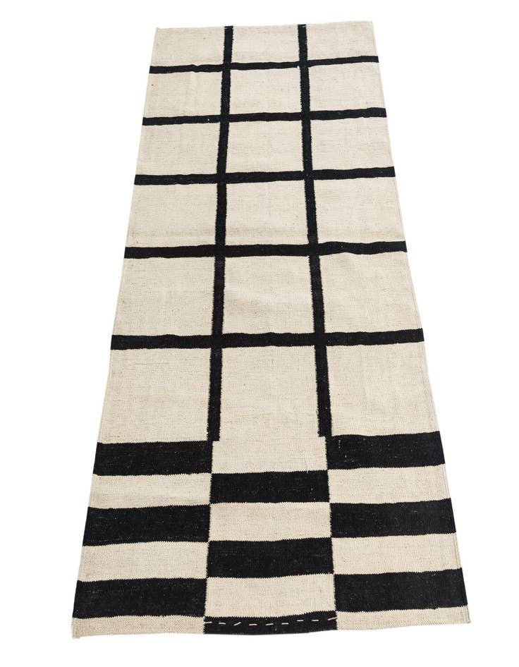 Detail image of 3' 5 x 5' 2  Hand Woven Kilim Modern Wool Rug