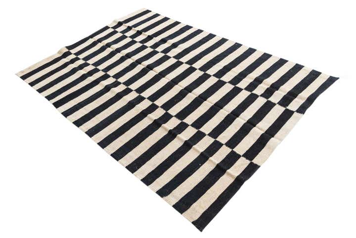 4' 1 x 5' 10 Hand Woven Kilim Modern Wool Rug