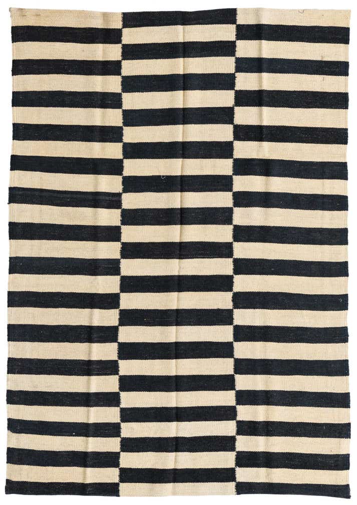 4' 1 x 5' 10 Hand Woven Kilim Modern Wool Rug