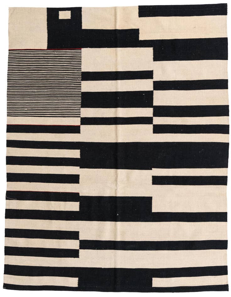 Detail image of 5' 8 x 7' 7 Hand Woven Kilim Modern Wool Rug